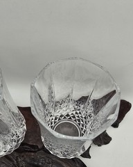Cristal D’Arques Durand Crystal Longchamp Pattern Flat Tumbler Set 2