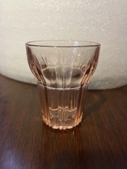 Hocking Glass OLD CAFE Pink Flat Juice Tumbler