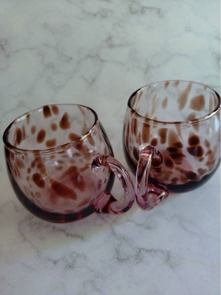 Sghr Savannah Panther Rose Glass Mug L Size 620ml Pair Set Sugahara