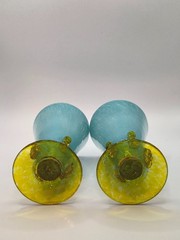 Abigails Bohemian Reproduction Handblown Art Glass Cocktail Glasses (Set of 4)