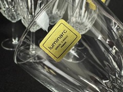 Luminarc Verrerie D’Arques France 4 (10 oz) & 4 (6 oz) Water Wine Glasses 8 pc