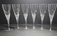 PISTIL by Cristal d’Arques-Durand Set of 6 (6 oz) Sleek Festive Champagne Flutes