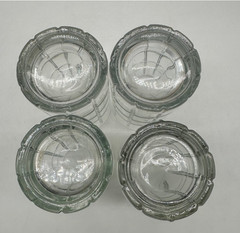 Set of 4 Anchor Hocking Tartan Manchester Clear Flat Iced Tea Glasses USA 16oz