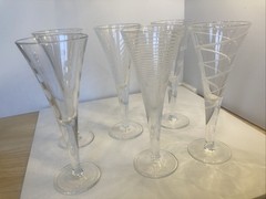 Vintage Mikasa Cheers Cordial Glasses Set Of 6 2fl oz. Etched Glass