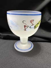 Vintage Frosted Margarita Glasses International Bar Themed By Gay Fad.
