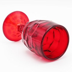Viking Georgian Ruby Red Wine Glasses Set, Vintage Mid Century Glass 7oz, 5 1/8″