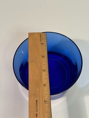 Gorgeous Designs Brand Art Glass 3.5 Inch Cobalt Blue Glass Candle Holder Round