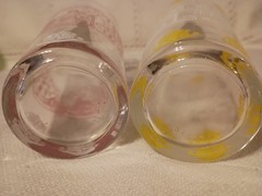 2) «Hazel Atlas» Drinking Glass Tumblers Americana «Williamsburgh» «Raleigh»