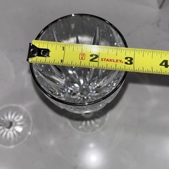 Lenox Clarity Platinum Silver Rim 8” Tall 4oz Wine Glasses