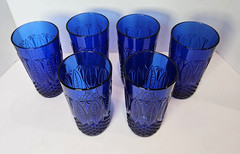 Set of 6 Avon Arcoroc Royal Sapphire Cobalt Blue 12-Oz. Tumblers Made In France