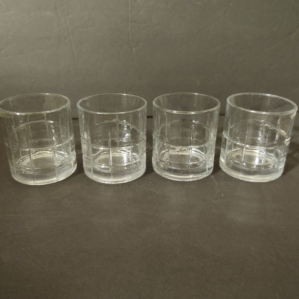 Anchor Hocking Tartan (Manchester) Set of 4 – Rocks Lowball Glasses – 10 1/2 oz.