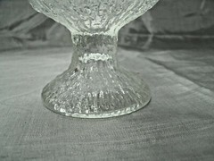 Vtg Indiana CRYSTAL ICE Christmas Tree Textured Warm Clear 4-5+» Footed Tumblers