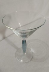 Noritake Colorwave Blue Martini Glass Clear with Clear-blue Stem 953/105 Barware