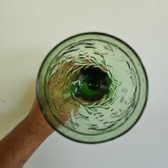 Garden Vine Green by Libbey Glass Company Water Wine Goblet 7″