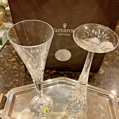 Waterford «Happy Celebration» Crystal Flutes Set in Original Box