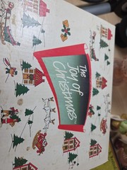 The Joy Of Christmas Set of 4 Old Fashioned 14oz Glasses Carlton Made in USA Box