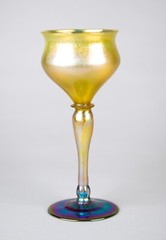 Antique LCT Tiffany Favrile Glass Princess Wine Goblet Signed #M5997 Circa 1900