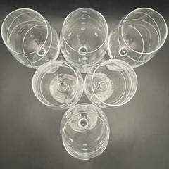 Mikasa Cheers Etched White Wine Glasses 6 Piece Made in China 8.75″ tall 16oz