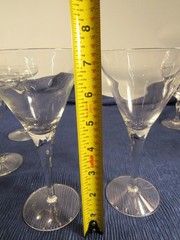 VINTAGE LOT OF CLEAR CRYSTAL GLASS MARTINI COCKTAIL GLASSES LOT OF 1 (EZS002511)