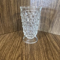 Indiana Glass Whitehall Cubist Clear Footed Tumbler Iced Tea Glass