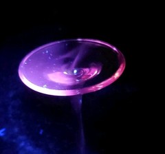4 Americana Rose by Cristal D’Arques-Durand Water Goblets Glows Blue Pink 7in