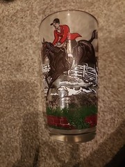 Vintage 1950s Fox Hunter Equestrian Highball Juice Glass