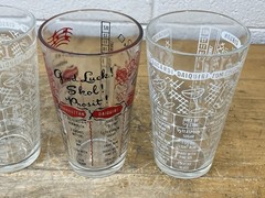 Lot of 4 Vintage Federal Glass Pint Cocktail Recipe Glass Tumblers VGC mcm