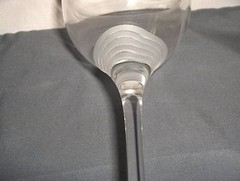 6 Vintage Crystal Glass Water Wine Goblets 9.50″ Frosted Ripples NICE