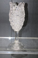 EAPG Daisy and Button Scalloped Celery Bouquet Vase