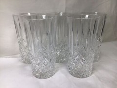 GG41 Orchestra Clear Etched Crystal Highball Glass For Adults Set of 5