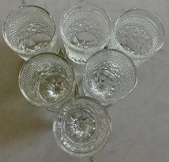 6. Vintage Anchor Hocking WEXFORD WINE GOBLETS 5 3/8″ tall