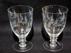 Arcadia Electra Etched Crystal Iced Tea Goblets 6″ – Set of 2