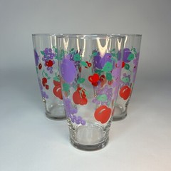3-24 once Vintage Retro Colorful Fruit Ice Tea Glasses Swanky Swig Granny Core