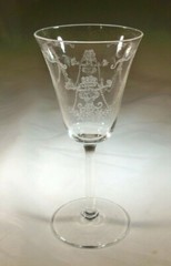 FOSTORIA GLASS GARLAND ETCH #237 CRYSTAL 5-1/8″ TALL #766 2-OUNCE WINE GOBLET!