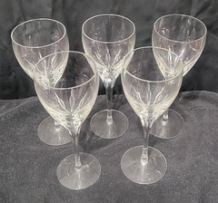 Lenox Crystal Firelight Clear 7 7/8″ Wine Glass Goblet Blown crystal – Set of 5