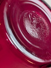 Vintage Mid Century Thin Ruby Glass Tumblers 5 1/4 Inch Set of 2