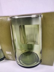 NOS Vtg Set of 4 Anchor Hocking Finlandia Avocado Olive Green 6oz Juice Glasses