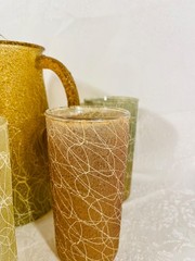 MCM ~ 1950’s Retro Vintage Spaghetti String ~ Pitcher and Tumbler Set ~ Nice!