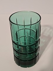Anchor Hocking 12 Oz. Tartan Emerald Green 5 3/8” Tumbler Glass Heavy