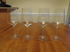 LEONARDO CRYSTAL WINE GLASSES LOT OF 4