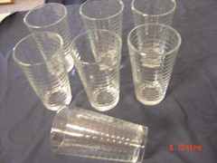 Vintage Libbey Ribbed Water/Juice Drinking glasses 12 oz Set Of 7