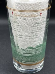 Calumet Farms Highball Glass A Winning Spirit Horse Racing Stallion Breeder 12oz