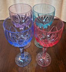 Waterford Marquis Brookside Assorted Colors 8.5 in Stemmed Wine Glass Set of 4