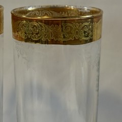 Tiffin Franciscan Rambler Rose Gold Flat Tumbler 8Oz, Set Of 4, 7” tall 24k