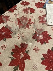 Princess House Stemware Juice Floral 4 1/2” Tall Glass, 2 1/4” Wide At Top