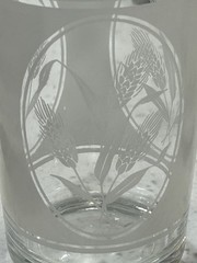 Vintage Hazel Atlas Hazelware White Wheat Cameo Glassware Set of 8