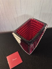 Vases Red Eye Rectangular IN Crystal Baccarat H: 7 7/8in