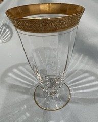 Tiffin-Franciscan Rambler Rose Clear Footed – Iced Tea Glass, set of 4