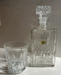 Luminarc Cristal D’Arques Durand Decanter and Glassware Set of 6 Vintage France