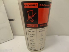 Mix Drink Guide Glass Frosted Tumbler 1-12 Oz Scale w/1 Oz Inc Federal(Used/EUC)